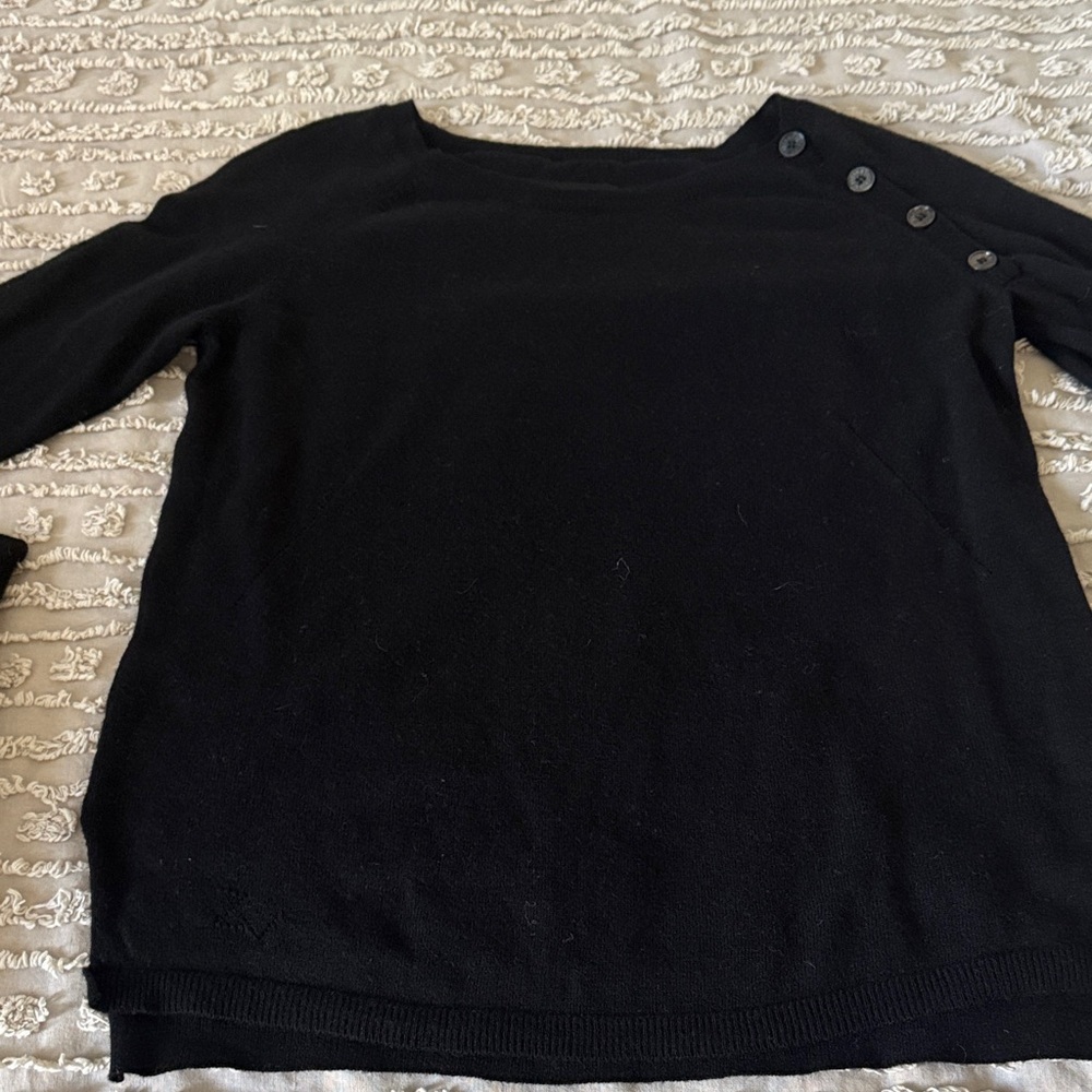 Zadig & Voltaire Black Button-Accent Sweater